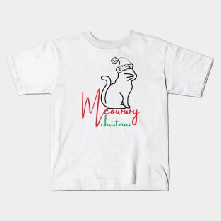 Meowwy Christmas Kids T-Shirt